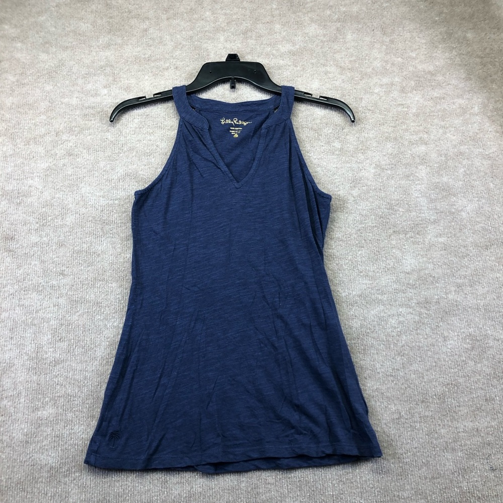 Lilly Pulitzer Navy Blue V Neck Tank Top Size XXS